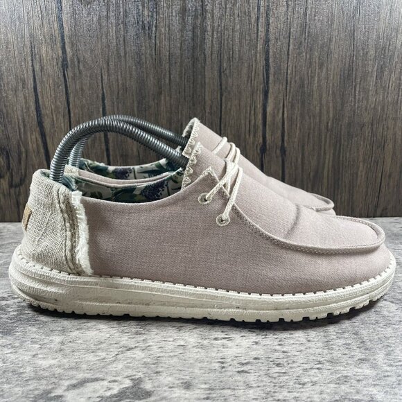 Hey Dude Wendy Boho Slip On Lace Shoes Size 10 Natural Collection Rose - Picture 3 of 10